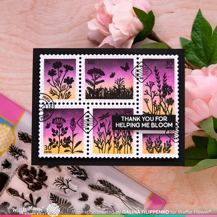 Waffle Flower - Wild Flower Silhouettes Stamp Set