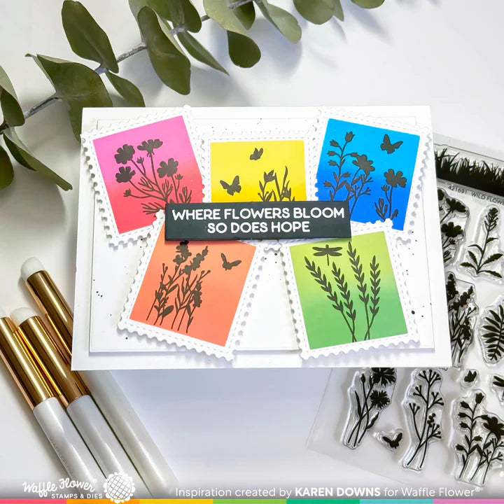 Waffle Flower - Wild Flower Silhouettes Stamp Set