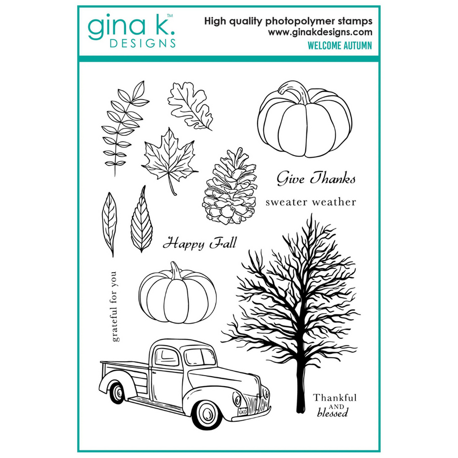 Gina K Designs Welcome Autumn Stamps