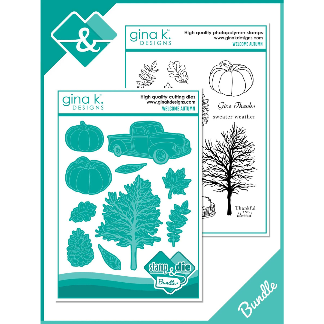 Gina K Designs Welcome Autumn Stamp & Die Bundle