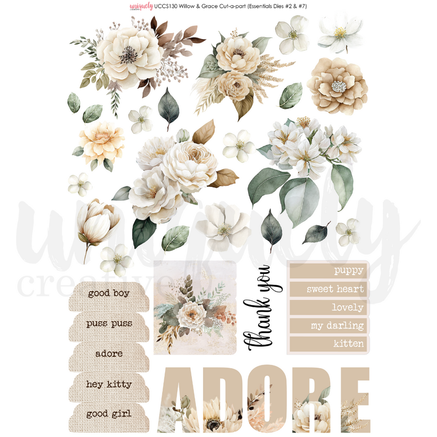 Uniquely Creative - Willow & Grace Cut-a-Part Sheet