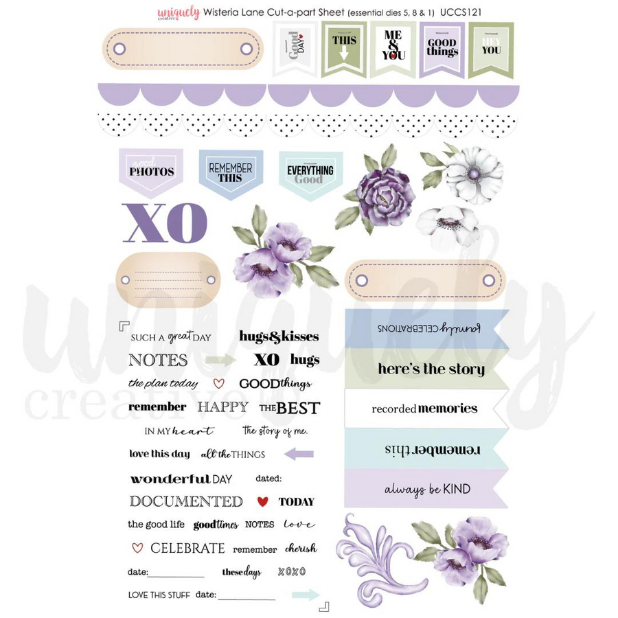 Uniquely Creative - Wisteria Lane Cut-a-Part Sheet