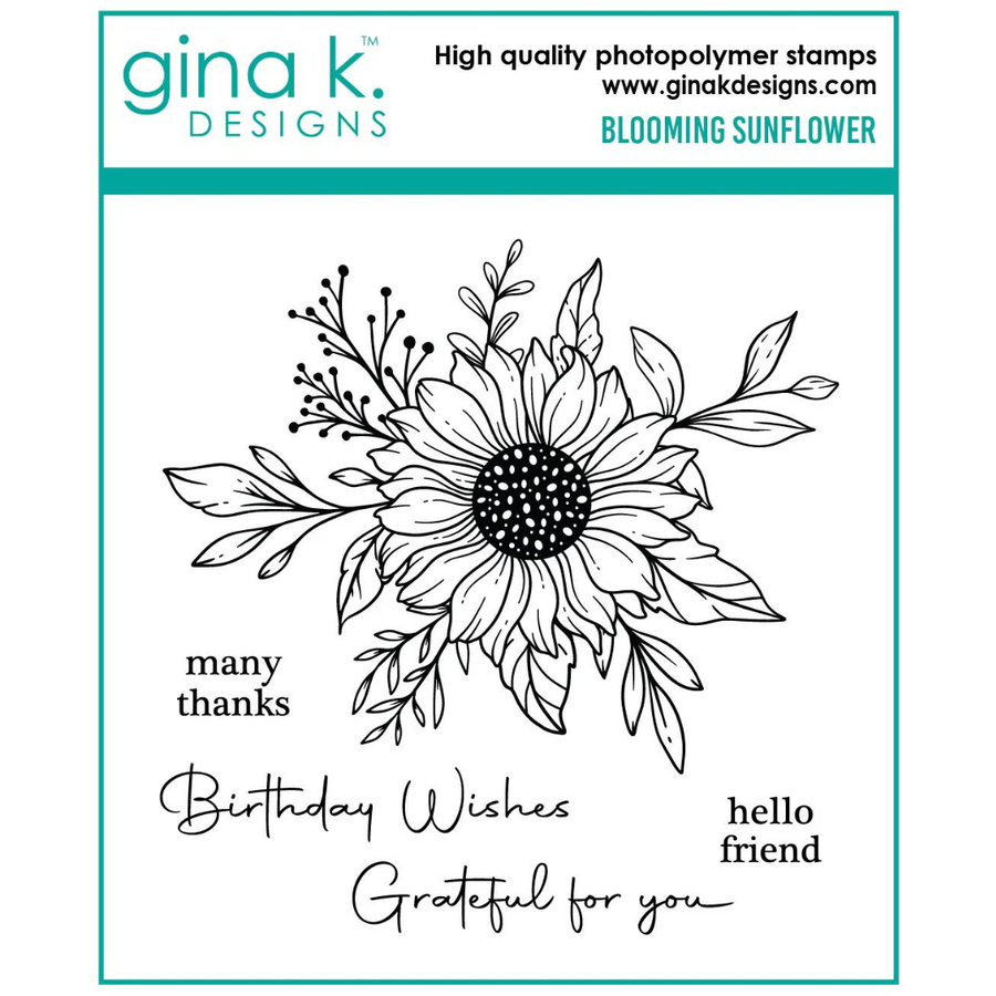 Gina K Designs - Blooming Sunflower Stamps