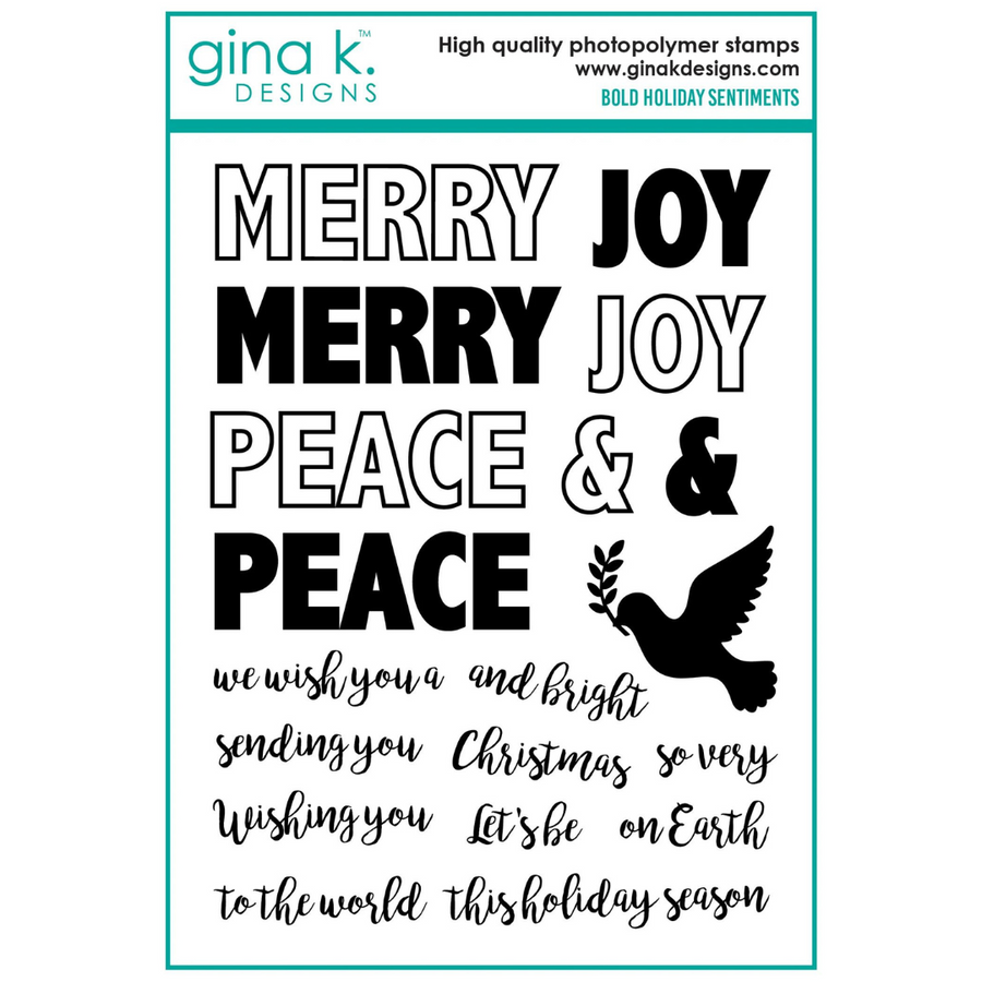 Gina K Designs - Bold Holiday Sentiments Stamps