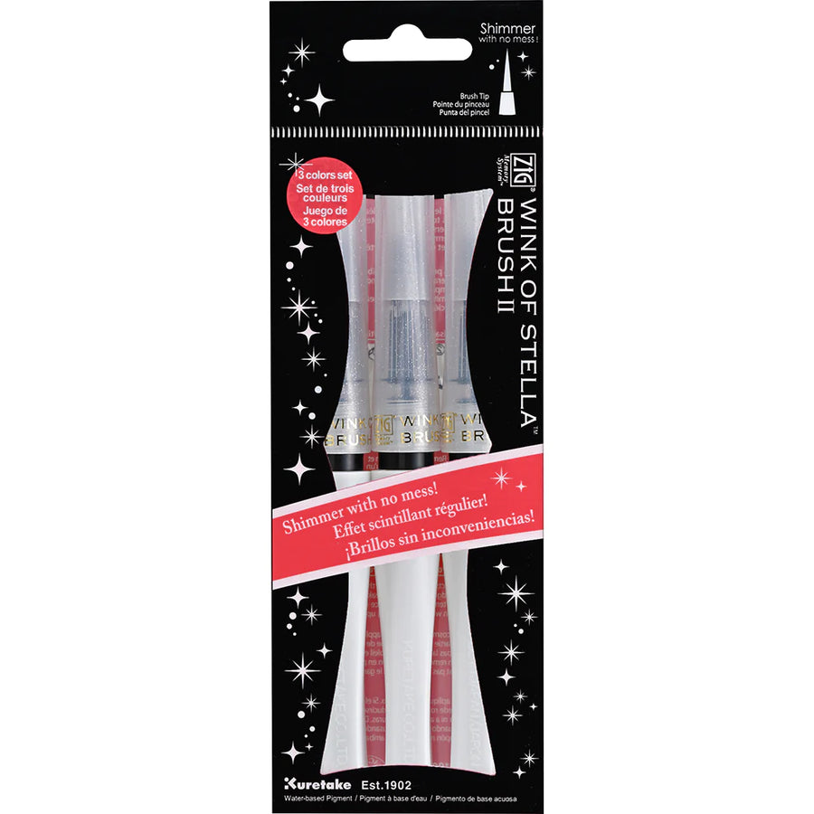 Wink of Stella Brush II Glitter - Clear (set of 3 pens)