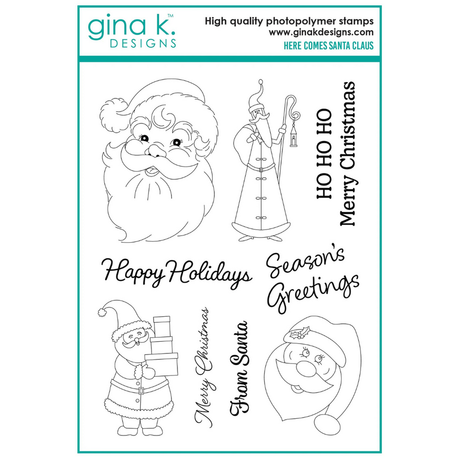 Gina K Designs - Here Comes Santa Claus Stamps