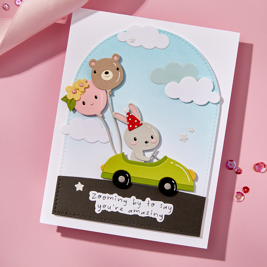 Spellbinders - Go Kart Go Etched Dies from the Little Smiles Collection